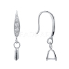 Rhodium Plated 925 Sterling Silver Earring Hooks STER-F033-55P-2