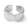 304 Stainless Steel Wave Open Cuff Rings RJEW-D006-07P-2