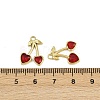 304 Stainless Steel Glass Pendants STAS-P415-29G-3