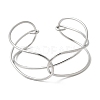 304 Stainless Steel Cuff Bangles for Women BJEW-Z150-01P-03-4