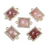 Natural Strawberry Quartz Faceted Rectangle Links G-I375-07G-07-1