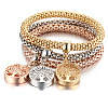 3Pcs Alloy Rhinestone Charm Bangle Set FS-WG4938A-09-1