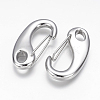 Tarnish Resistant 304 Stainless Steel Push Gate Snap Keychain Clasp Findings STAS-G143-11F-2