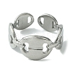 304 Stainless Steel Open Cuff Ring RJEW-L110-018P-2