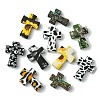 16Pcs 8 Styles Cross Silicone Focal Beads SIL-CJ0002-47-9