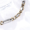 201 Stainless Steel Byzantine Chain Bracelets BJEW-B078-164GP-5