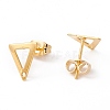 201 Stainless Steel Stud Earring Findings with Hole EJEW-A071-29G-2