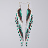 Bohemian Long Tassel Glass Seed Beaded Dangle Earrings for Women LS-IW9172-2-1