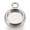 Tarnish Resistant 304 Stainless Steel Pendant Cabochon Settings LS-STAS-K202-03B-P-1