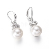Shell Pearl Dangle Earrings EJEW-G263-13-3