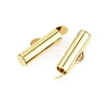 SHEGRACE Brass Slide On End Clasp Tubes XGRQ1R533-357G-2