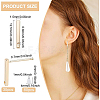 BENECREAT 30Pcs Brass Stud Earring Findings KK-BC0009-06-2