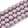 Opaque Solid Color Glass Beads Strands GLAA-T032-P6mm-07-1