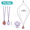 Braided Waxed Cotton Thread Cords Macrame Pouch Necklace Making AJEW-SW00022-06-2