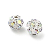 6mm Brass Crystal AB Rhinestone Beads KK-S519-01A-01S-1