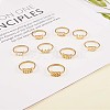 Number Pendant Necklace & Open Cuff Ring JX200A-4