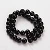 Natural Gemstone Obsidian Round Beads Strands G-O030-4mm-08-1