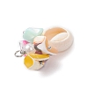 Natural Cowrie Shell & Dyed Natural Trochid Shell Nuggets Beaded Pendants PALLOY-JF04584-02-5