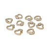 Brass Micro Pave Clear Cubic Zirconia Screw Carabiner Lock Charms ZIRC-F120-002G-3