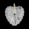 Natural Quartz Crystal Carved Pendants G-C276-01G-09-1