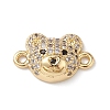 Brass Micro Pave Cubic Zirconia Connector Charms KK-m240-21F-2