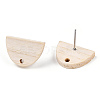 Ash Wood Stud Earring Findings EJEW-N017-011M-3