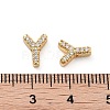 Rack Plating Brass Micro Pave Clear Cubic Zirconia Beads KK-G500-30G-Y-3