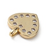 Rack Plating Brass Micro Pave Cubic Zirconia Pendants KK-C019-12G-02-2