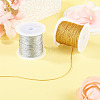 2 Rolls 2 Colors 12-Ply Round PET Metallic Thread MCOR-TA0001-03D-5