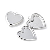 Non-Tarnish 304 Stainless Steel Locket Pendants STAS-K192-09P-01-2