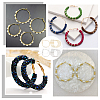 Beebeecraft 24Pcs 2 Colors Brass Hoop Earring Findings FIND-BBC0003-24-6