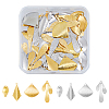 SUPERFINDINGS 48Pcs 8 Style Rack Plating Brass Pendants KK-FH0005-18-1