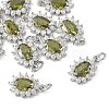SHEGRACE Brass Micro Pave Cubic Zirconia Pendants XGRQ2O929-446D-P-1