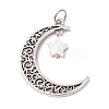 3Pcs Tibetan Style Alloy Moon Pendants PALLOY-JF02290-02A-1