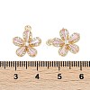 Rack Plating Brass Micro Pave Cubic Zirconia Pendants KK-C082-01G-04-3