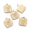 Valentine's Day Ion Plating(IP) 304 Stainless Steel Pendants STAS-F256-008G-1