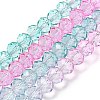 Transparent Painted Glass Beads Strands X1-DGLA-A034-T6mm-A10-2