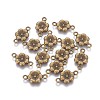 Tibetan Style Alloy Flower Links Connectors MLF5093Y-NF-1