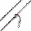 Ion Plating(IP) 304 Stainless Steel Singapore Chain Necklace for Men Women NJEW-K245-013D-2