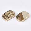 Electroplate Natural Picture Jasper Beads G-S344-99-2