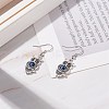 Alloy Charm with Resin Evil Eye Dangle Earring EJEW-JE04926-5