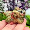 Natural Unakite Carved Figurines Statues for Home Desktop Decoration PW-WG05555-03-1