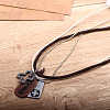 Adjustable Genuine Cowhide Leather Multi-strand Necklaces NJEW-F235-12AS-3
