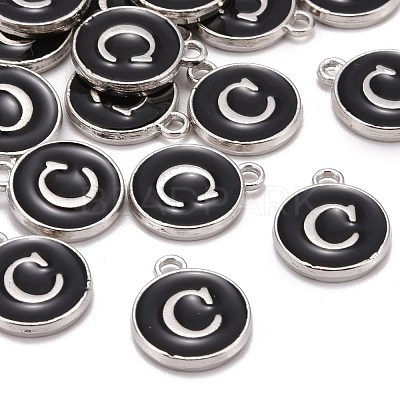 Platinum Plated Alloy Charms ENAM-S118-02C-P-1