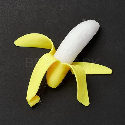 TPR Peeled Banana Stress Toy AJEW-L088-01-1