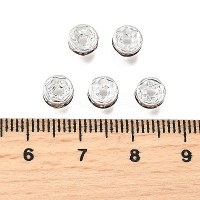 Brass Grade A Rhinestone Spacer Beads RB-A014-Z6mm-10S-1