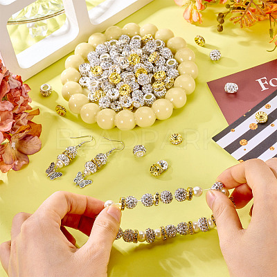 Pave Disco Ball Beads RB-TA0001-18B-1