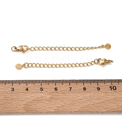 201 Stainless Steel Curb Chain Extender SA-CBA0FDA-01G-22-1
