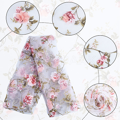 Chiffon Lace Trim ORIB-WH0005-07-1