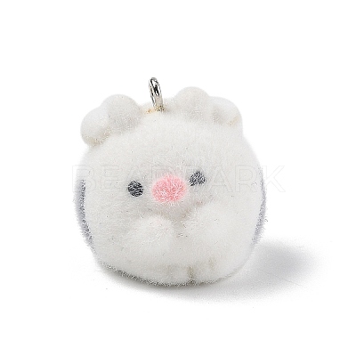 Flocky Resin Pendants FIND-A061-02H-1